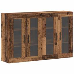Berkfield Home Wall Mounted Cabinets 2 pcs Old Wood 69.5x34x90 cm Engineered Wood in Brown - thumbnail 3
