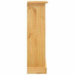 Berkfield Home 3-Tier Bookcase Mexican Pine Corona Range 81x29x100 cm in Light Brown - Size: 81 x 29 x 100 cm - thumbnail 4