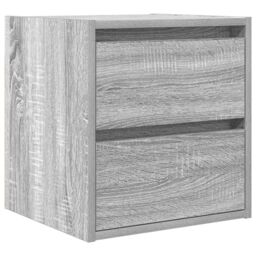 Berkfield Home Wall-mounted Bedside Cabinets 2 pcs Grey Sonoma 38x34x40 cm - Size: 38 x 34 x 40 cm - thumbnail 5