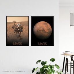 Artery8 Wall Art Print Pack of 3 NASA Our Solar System Planet Mars Images Curiosity Rover Red Planet Surface Exploration Large Poster Set - thumbnail 5