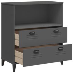 Berkfield Home Bookcase VIKEN Anthracite Grey 80x40x90 cm Engineered Wood - Size: 80 x 40 x 90 cm - thumbnail 5