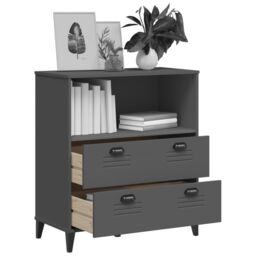 Berkfield Home Bookcase VIKEN Anthracite Grey 80x40x90 cm Engineered Wood - Size: 80 x 40 x 90 cm - thumbnail 4