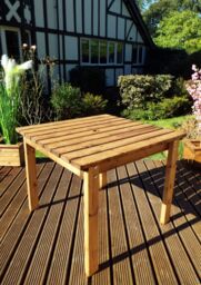 Charles Taylor Trading Wooden Two Seater Table in Brown - thumbnail 2