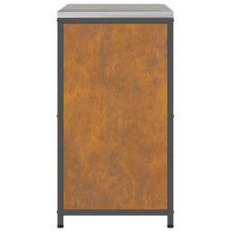 Berkfield Home Kitchen Storage Cabinet with Shelf with Storage with Door Rusty Weathering steel in Brown - thumbnail 8