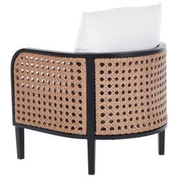 Wyld and Coco Garden Sofa Set - Black Aluminium Frame Off-White Cushions in White - thumbnail 9