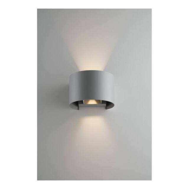 Netlighting DELTA Outdoor 2 Light Up Down Light Grey IP54 543lm 3000K 14x12x10cm - Size: 14 x 12 x 10 cm