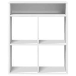 Berkfield Home Book Cabinet White 66x31x80 cm Engineered Wood - Size: 66 x 31 x 80 cm - thumbnail 4