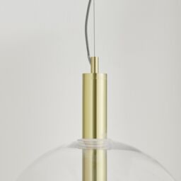 FurnitureboxUK Emily Brass & Smoked Glass Pendant Ceiling Light in Bronze - thumbnail 6