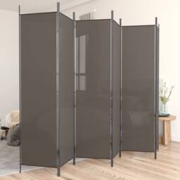 Berkfield Home Durable 6-Panel Room Divider Anthracite 300x220 cm Fabric in Charcoal - thumbnail 2