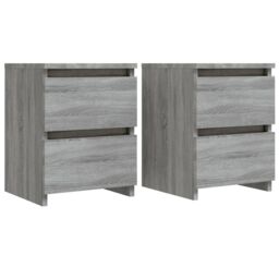 Berkfield Home Bedside Cabinets 2 pcs Grey Sonoma 30x30x40 cm Engineered Wood - Size: 30 x 30 x 40 cm - thumbnail 2