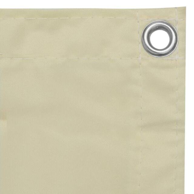 Berkfield Home Modern Balcony Screen Cream 120x600 cm Oxford Fabric in Beige - image 1
