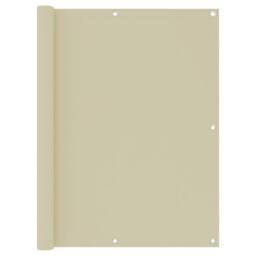 Berkfield Home Modern Balcony Screen Cream 120x600 cm Oxford Fabric in Beige - thumbnail 2