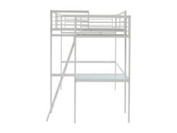 Vente-unique Loft Bed With Integrated Desk - 140 X 190 Cm - White - CASUAL II - Size: Double - thumbnail 6