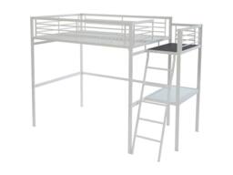 Vente-unique Loft Bed With Integrated Desk - 140 X 190 Cm - White - CASUAL II - Size: Double - thumbnail 7