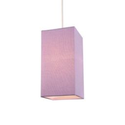 Happy Homewares Contemporary & Stylish Linen Fabric Lamp Shade in Lilac - Size: 6 inches - thumbnail 2