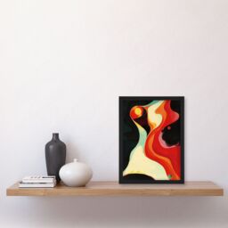 "Artery8 Abstract Galaxy Space Artwork Planets Stars Framed Art Print - Size: W12"" x H16""" - thumbnail 4