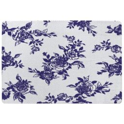 Benjamin Tate Design Roses Print On Polka Dots Rug in Natural - Size: Large - thumbnail 1