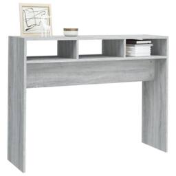 Berkfield Home Decorative Console Table Grey Sonoma 105x30x80 cm Engineered Wood - Size: 105 x 30 x 80 cm - thumbnail 4