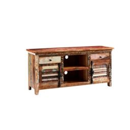 Indian Hub Coastal Large TV Media Credenza - Wood - L40 x W150 x H70 cm in Brown - thumbnail 1