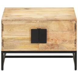 Berkfield Home Beautiful Coffee Table 67x67x45 cm Solid Mango Wood in Brown - Size: 67 x 67 x 45 cm - thumbnail 3