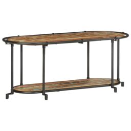 Berkfield Home TV Cabinet 100x42x40 cm Solid Wood Reclaimed in Brown - Size: 100 x 42 x 40 cm - thumbnail 2