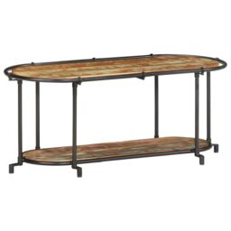 Berkfield Home TV Cabinet 100x42x40 cm Solid Wood Reclaimed in Brown - Size: 100 x 42 x 40 cm - thumbnail 1