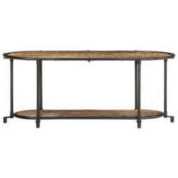 Berkfield Home TV Cabinet 100x42x40 cm Solid Wood Reclaimed in Brown - Size: 100 x 42 x 40 cm - thumbnail 4