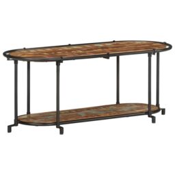 Berkfield Home TV Cabinet 100x42x40 cm Solid Wood Reclaimed in Brown - Size: 100 x 42 x 40 cm - thumbnail 3