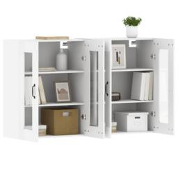 Berkfield Home Wall Mounted Cabinets 2 pcs White Engineered Wood - thumbnail 4