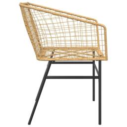 Berkfield Home Garden Chairs 2 pcs Brown Poly Rattan in Tan - thumbnail 6