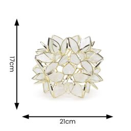 ValueLights Reine Glass Flower Easy Fit Pendant Light with 10W LED Warm White Bulb in Clear - Size: 8 inches - thumbnail 6