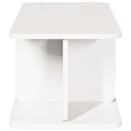 Berkfield Home Coffee Table White Solid pine wood - thumbnail 6