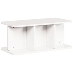 Berkfield Home Coffee Table White Solid pine wood - thumbnail 2