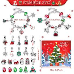 Leaper Women's Style 1 Christmas 24-Day Jewelry Countdown Calendar in Silver - thumbnail 2
