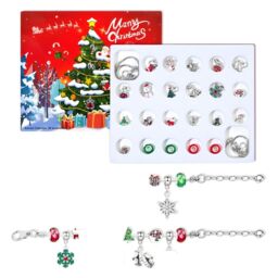 Leaper Women's Style 1 Christmas 24-Day Jewelry Countdown Calendar in Silver