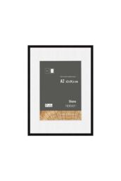 nielsen Skava A2 Wooden Picture Frame With A3 Mount & Glass Front in Black