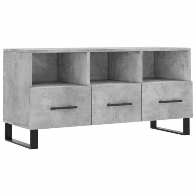 Berkfield Home TV Cabinet Concrete Grey 102x36x50 cm Engineered Wood - Size: 102 x 36 x 50 cm - image 1