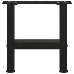 Berkfield Home Coffee Table Legs Black 2 pcs 40x(30-31) cm Steel - thumbnail 5