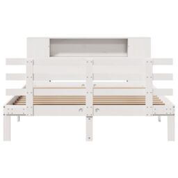 Berkfield Home Bookcase Bed without Mattress White 140x190cm Solid Wood Pine - Size: 140x190 cm - thumbnail 4