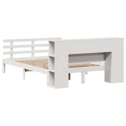 Berkfield Home Bookcase Bed without Mattress White 140x190cm Solid Wood Pine - Size: 140x190 cm - thumbnail 6