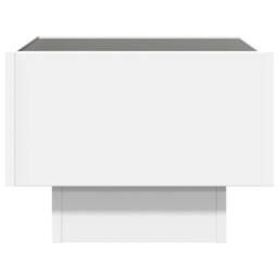 Berkfield Home Bedside Table with Infinity LED White 40x40x30 cm - Size: 40 x 40 x 30 cm - thumbnail 6