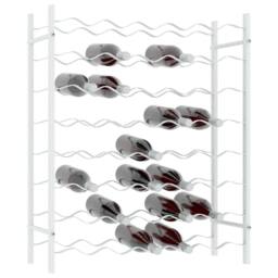 Berkfield Home Wine Rack for 48 Bottles White Metal - thumbnail 3