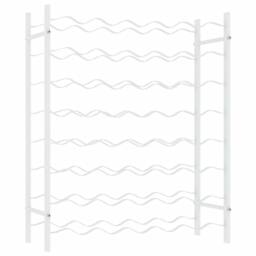 Berkfield Home Wine Rack for 48 Bottles White Metal - thumbnail 2