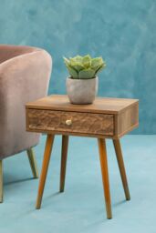 Orsina Contemporary Design Small Side Table, Versatile Storage Table, Multipurpose Wooden Small Table, Lounge Table in Brown - thumbnail 4