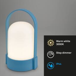 BRILONER LED Camping Lamp Rechargeable Tent Light Balcony Portable Handle Blue - thumbnail 2