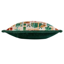 Furn All Wrapped Up Faux Fur Cushion in Emerald - Size: 50 cm x 50 cm - thumbnail 4