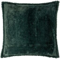 Furn All Wrapped Up Faux Fur Cushion in Emerald - Size: 50 cm x 50 cm - thumbnail 3