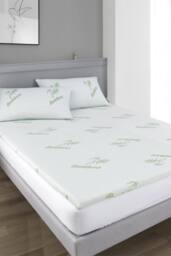 Ezysleep Super Soft Bamboo Memory Foam Mattress Topper 1 Inch in White - Size: Single - thumbnail 4