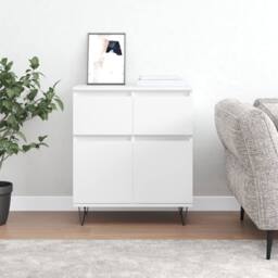 Berkfield Home Sideboard White 60x35x70 cm Engineered Wood - Size: 60 x 35 x 70 cm - thumbnail 2