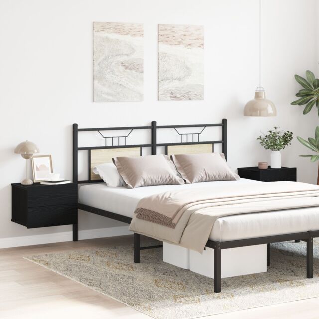 Berkfield Home Nightstands 2 Pack Black Oak 40x30x30 cm Engineered Wood - Size: 40 x 30 x 30 cm - image 1